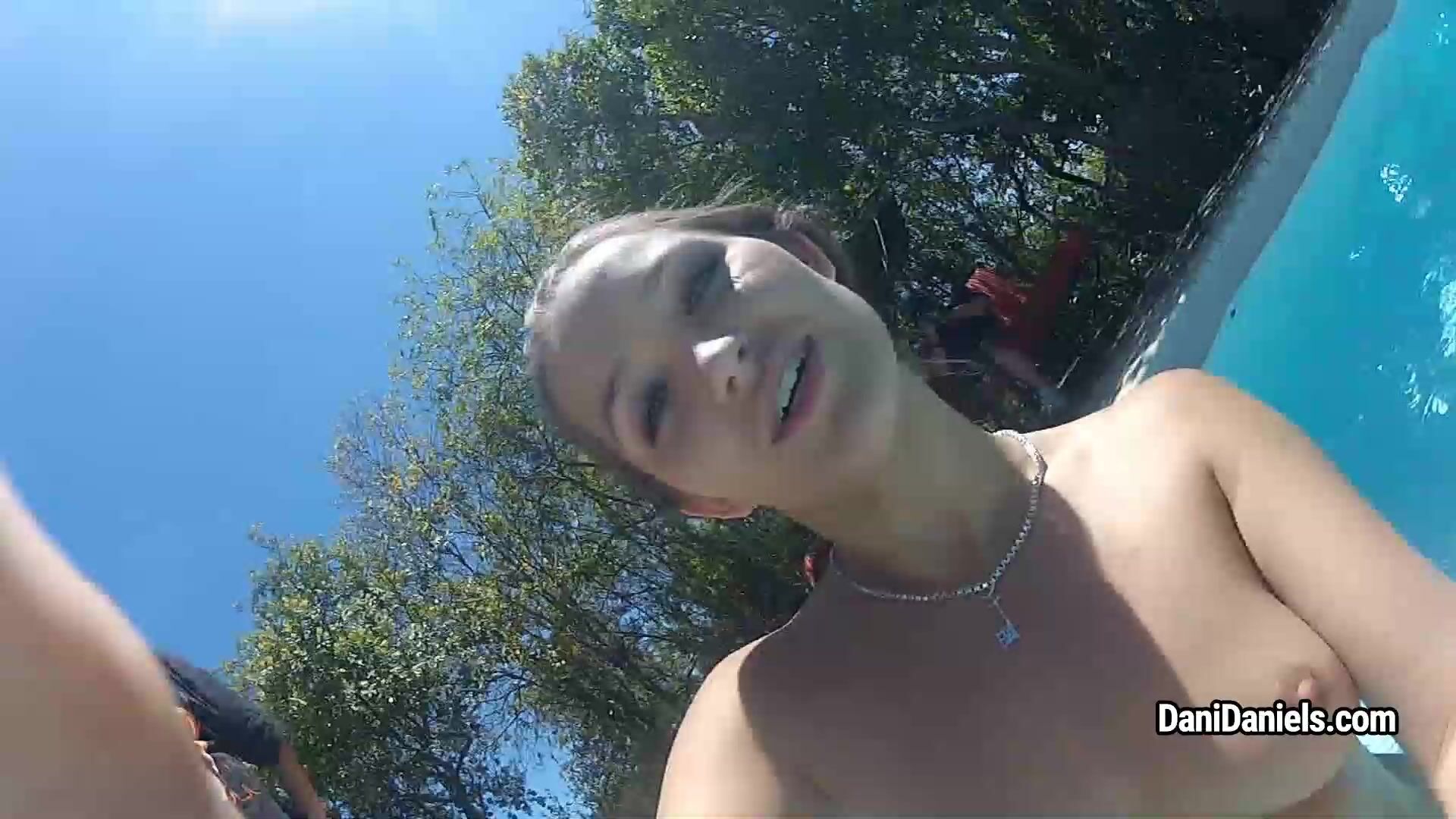 Naked in the pool