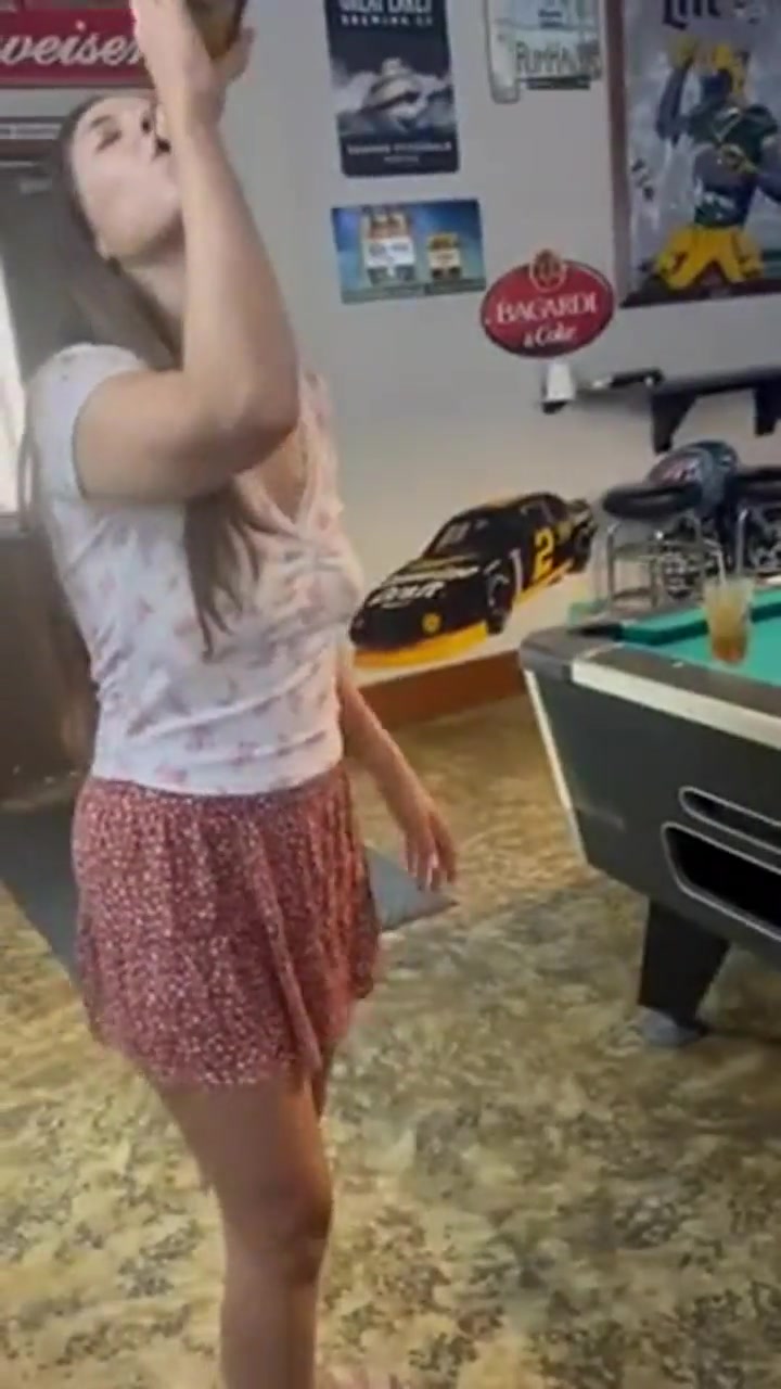 Beer bottle masturbating