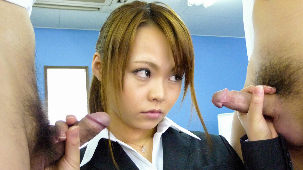 Japanese teacher blows a bunch of her students