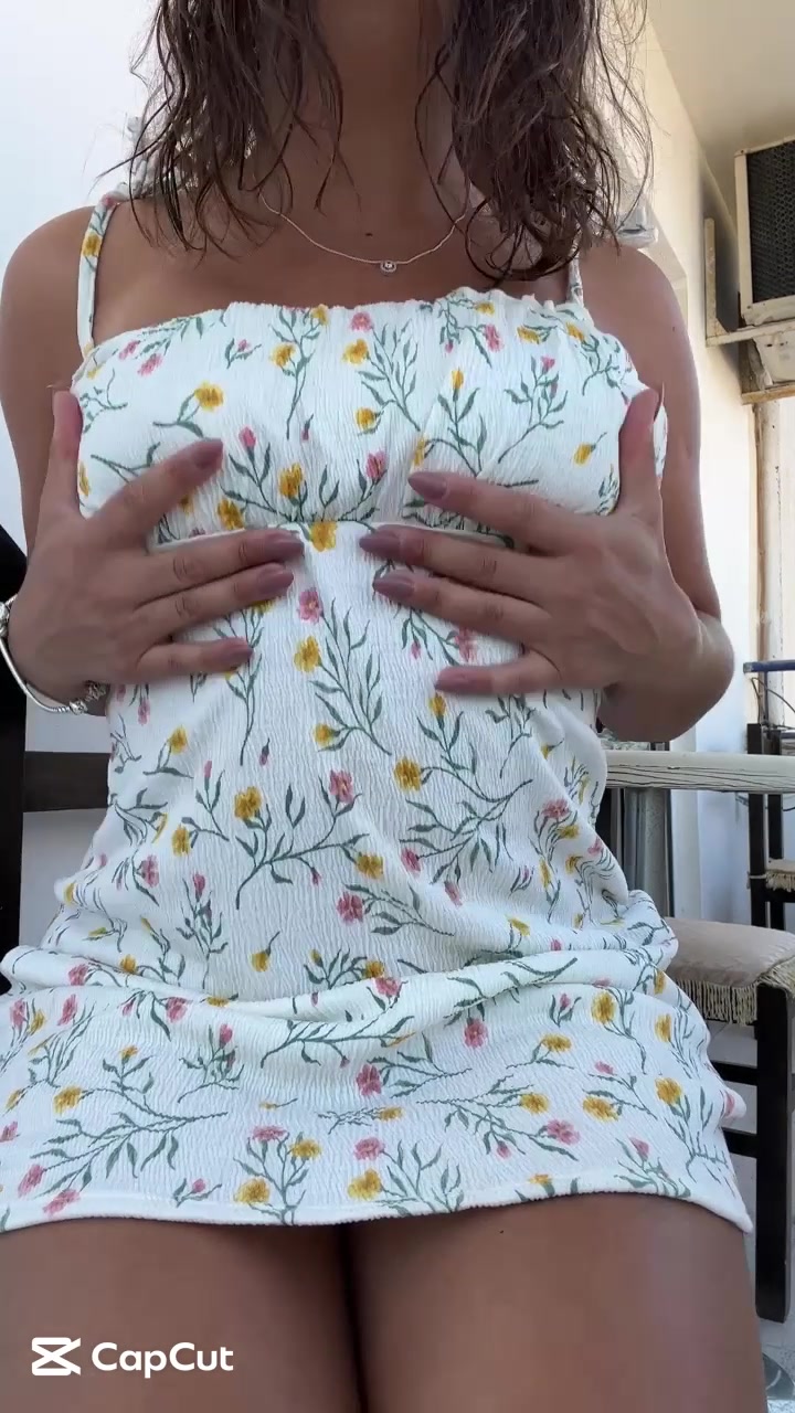 Happy Swedish Wife Shaking Her Boobs