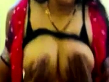 Indian busty aunty with young man