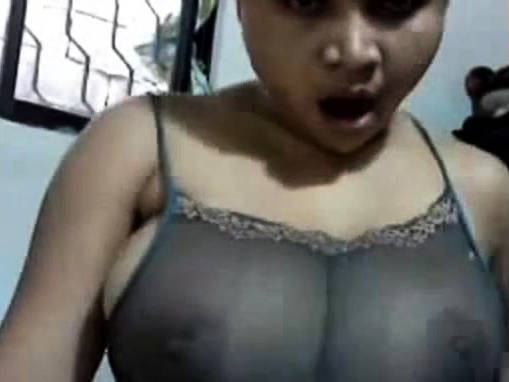 young indian shows her huge tits in webcam
