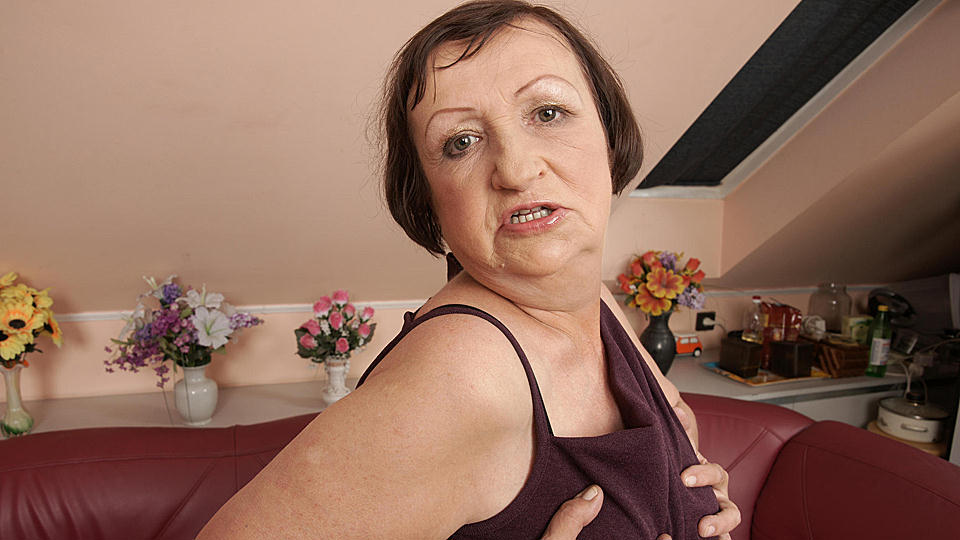 Horny housewife playing with herself