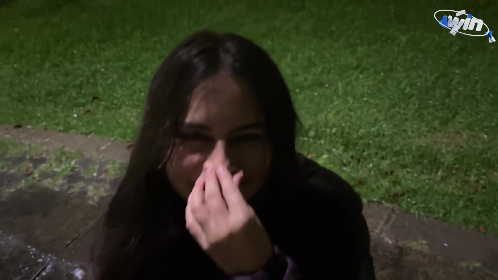 A random stranger gives me a deep-throat in a public park and we get caught - th