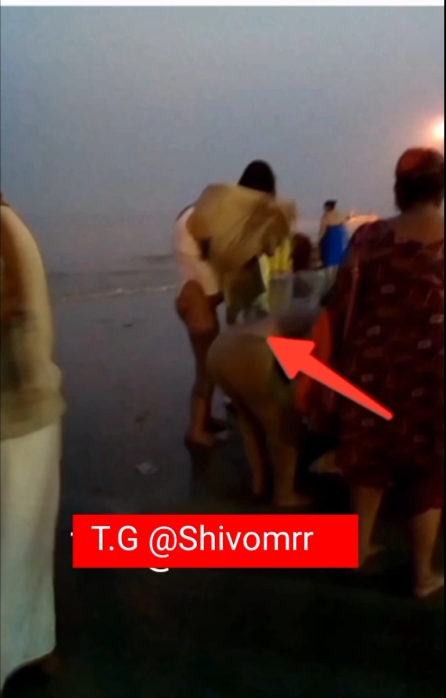 Indian women outside bathing video