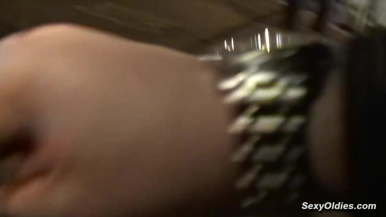 Amateur granny Joyce Mifle sucks and fucks big cock in condom back home