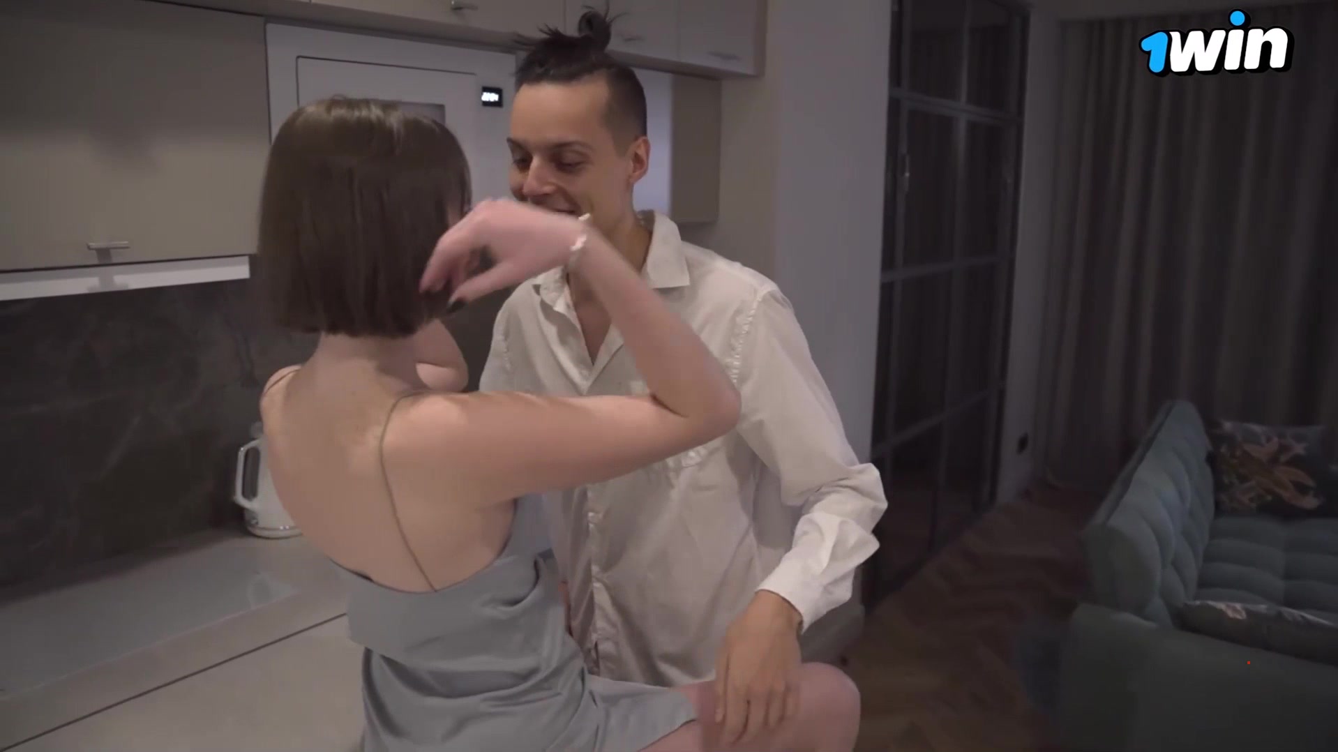 Hot love activity with natural baps and phat bootie - 18 y.o. couple fucks!