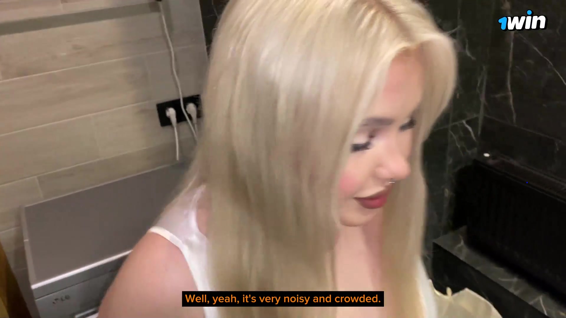 At the corporate party, the huge-titted blonde gave me an exceptional blowjob, a