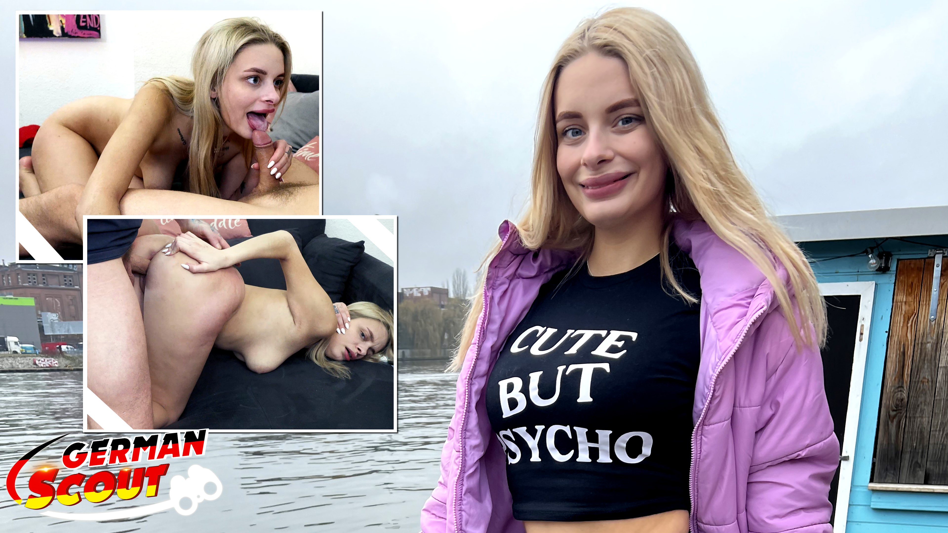 GERMAN SCOUT - Big natural Saggy Tits Nurse Naomi Love talk to Pick Up Casting Fuck