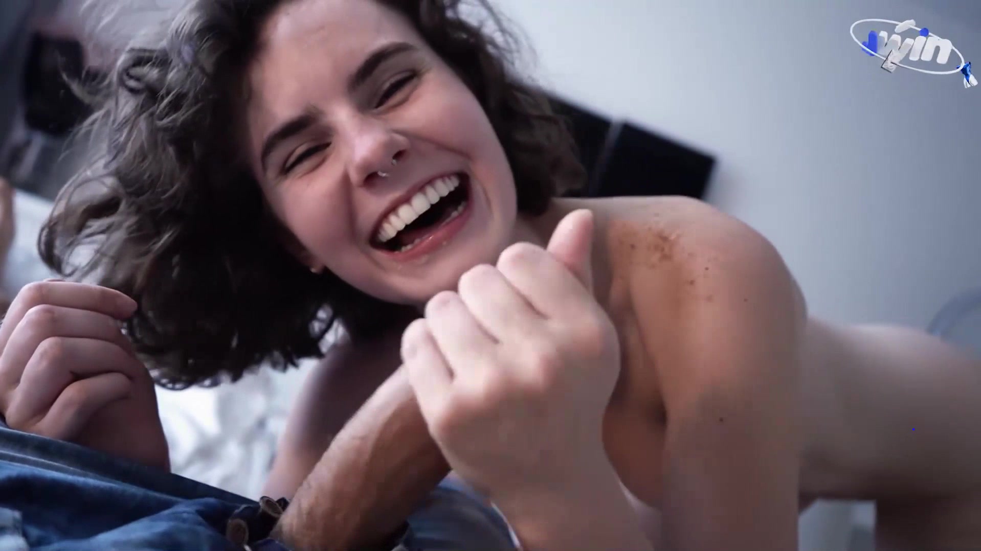 Dirty nymph cleans hotel room while naked and gives best deep throat - greatest