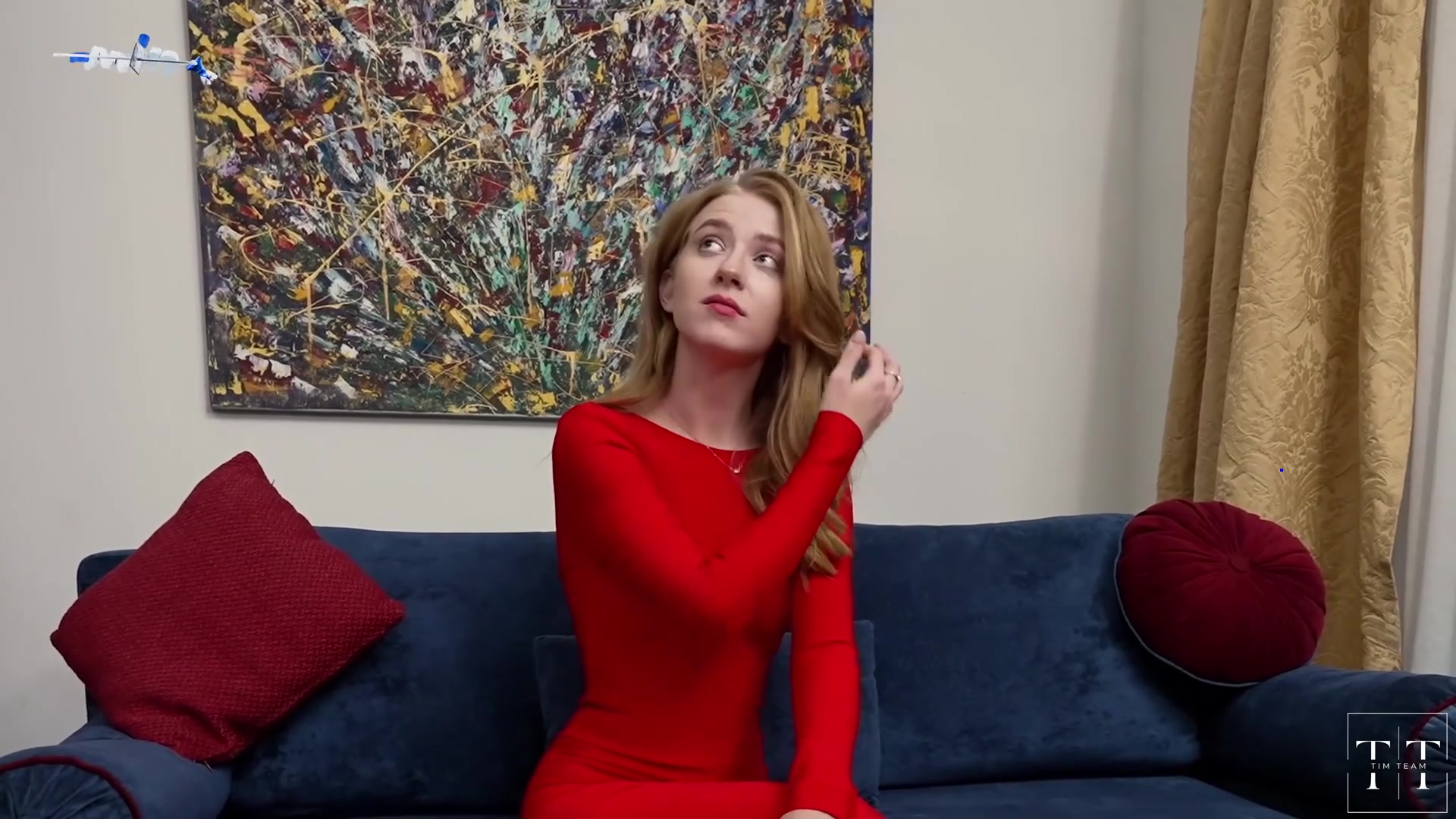Rough hookup with stellar bi-atch in crimson sundress and inborn tits.