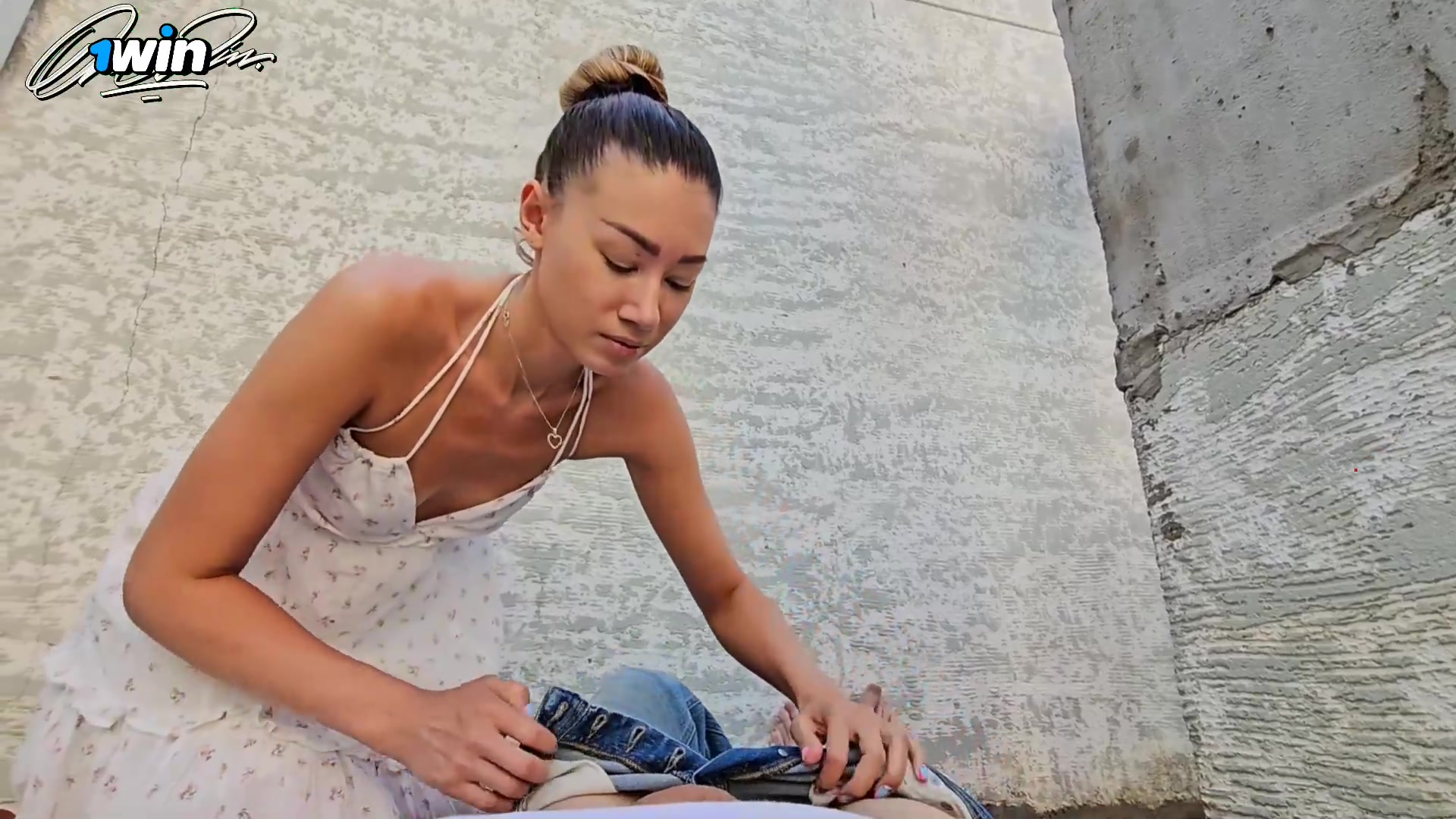 Extreme ass-fuck creampie on a spectacular nymph - super-steamy outdoor hard-cor