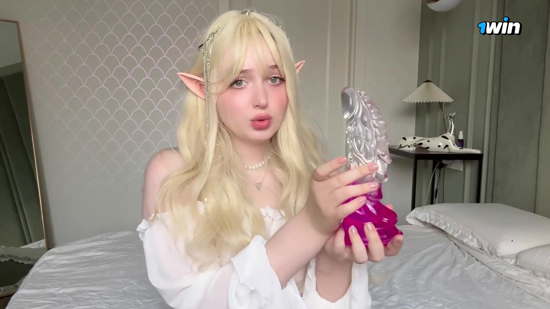 Innocent Elf cherry erupts with powerful orgasm, her taut cunny creams with plea