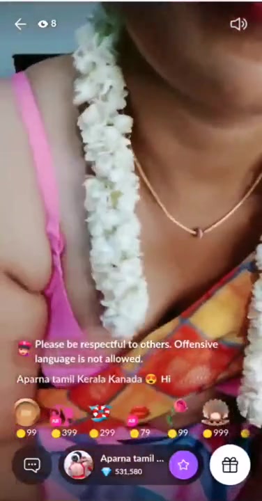 Aparna Tamil Kerala Kanada Showing Boobs, Pussy & Asshole And Fingering On Tango Live
