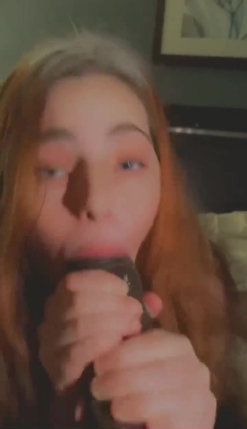 Red-haired Snow White Loves Sucking His Big Black Cock And Gets Rewarded With A Warm Cum On Her Face