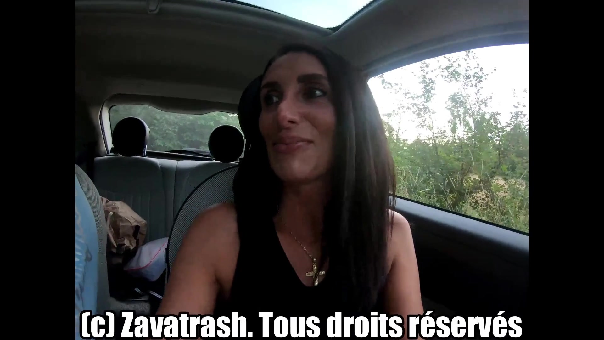 French Girl Fucks In Trunk Of Car