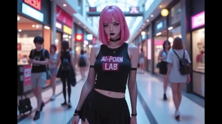 Pink Haired Busty AI Teen Fucked By BWC
