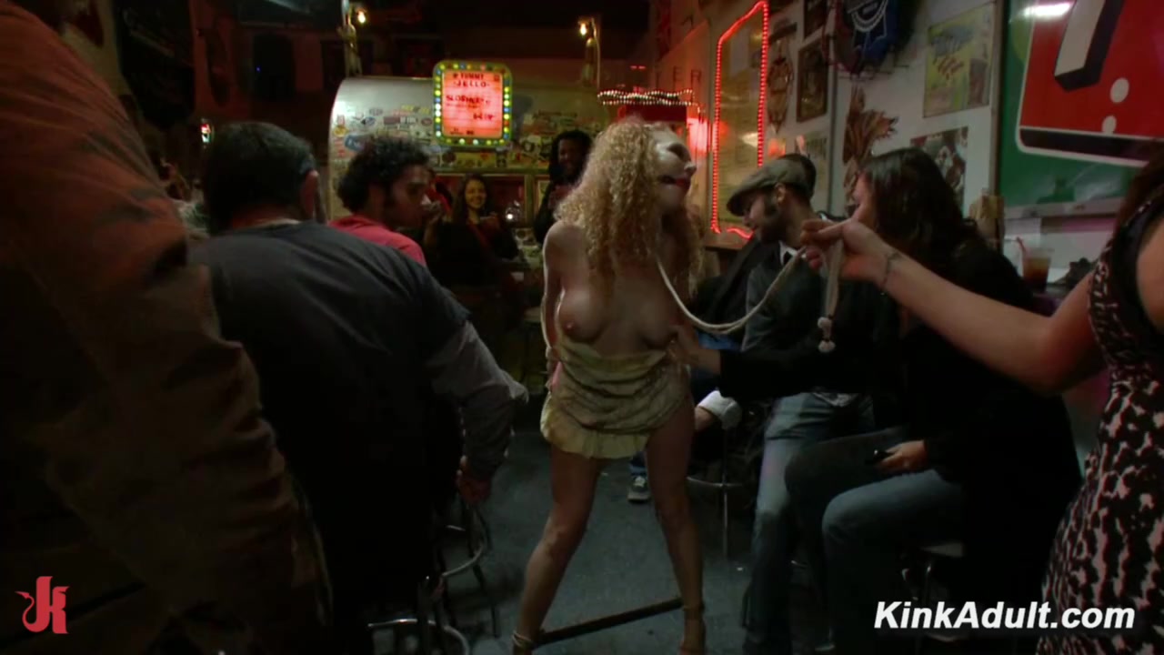 Audrey Hollander Fisted And Triple Penetrated In Wild Public Bar Gangbang