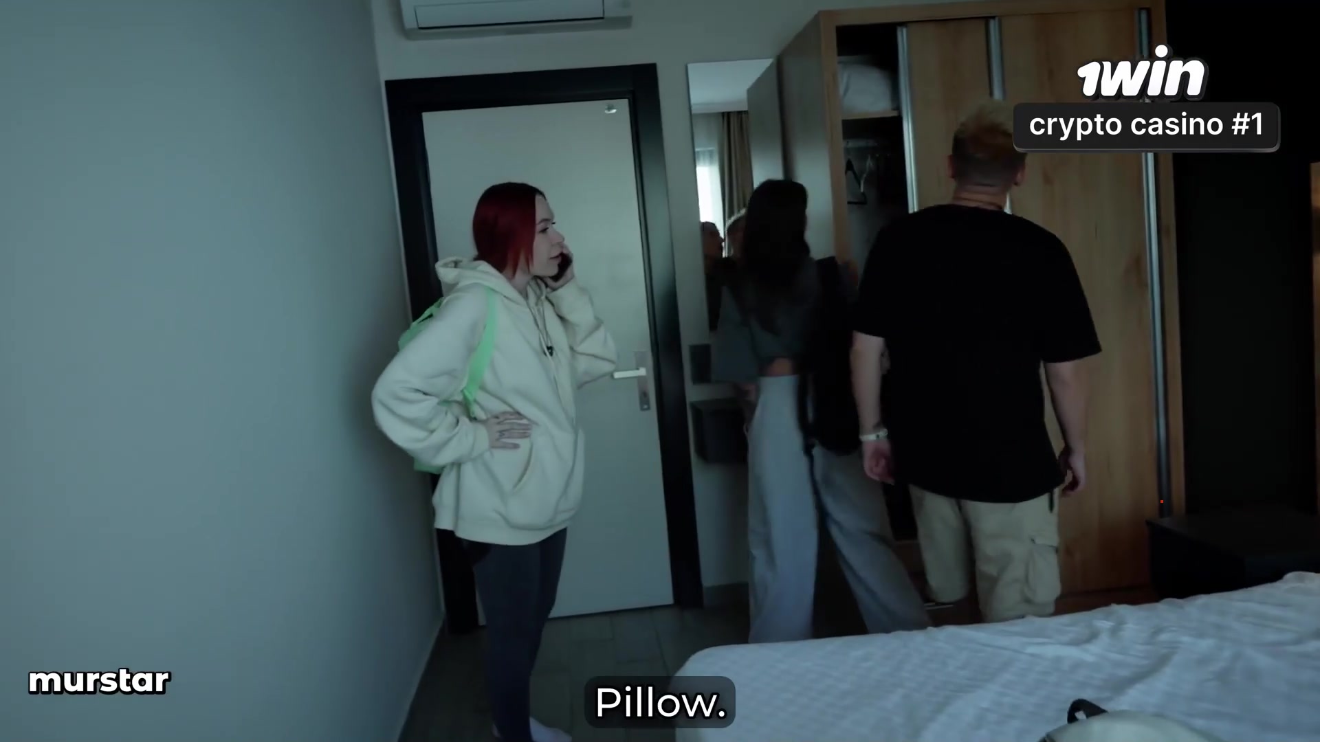Step Mom, Step Sis, and Step crony share bed for naughty hotel fuck, a Ghomestor