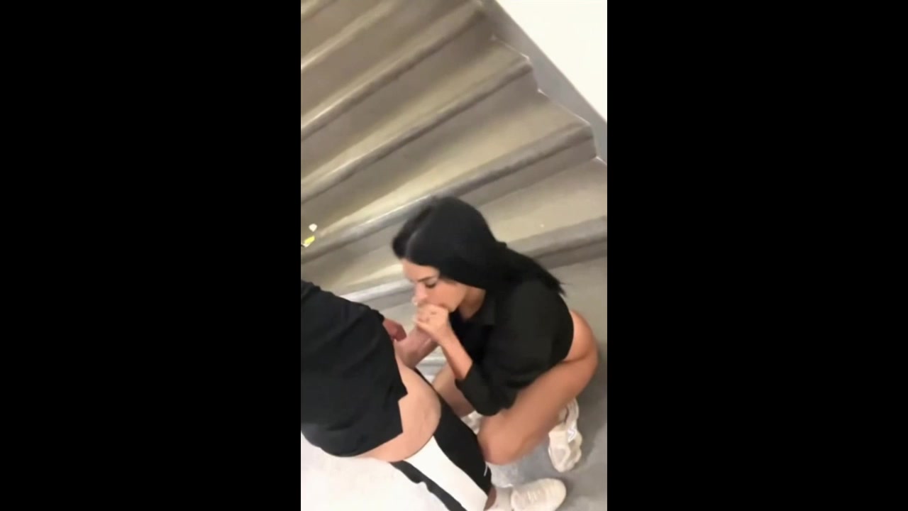 Arab Slut Sucks In The Elevator And Gets Fucked On The Stairs