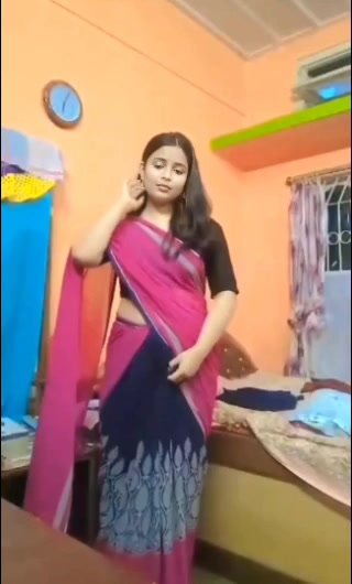 Gouthami reddy manthena removing saree & blouse showing Nude boobs in bedroom