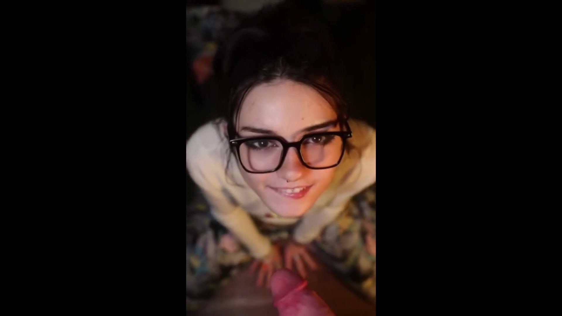 Slut With Glasses Sucks
