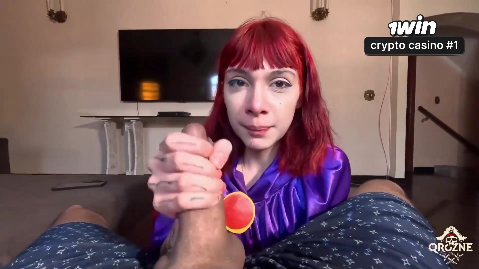 Halloween delight! Sexy redhead Raven from Teen Titans cosplay videos. Exclusive
