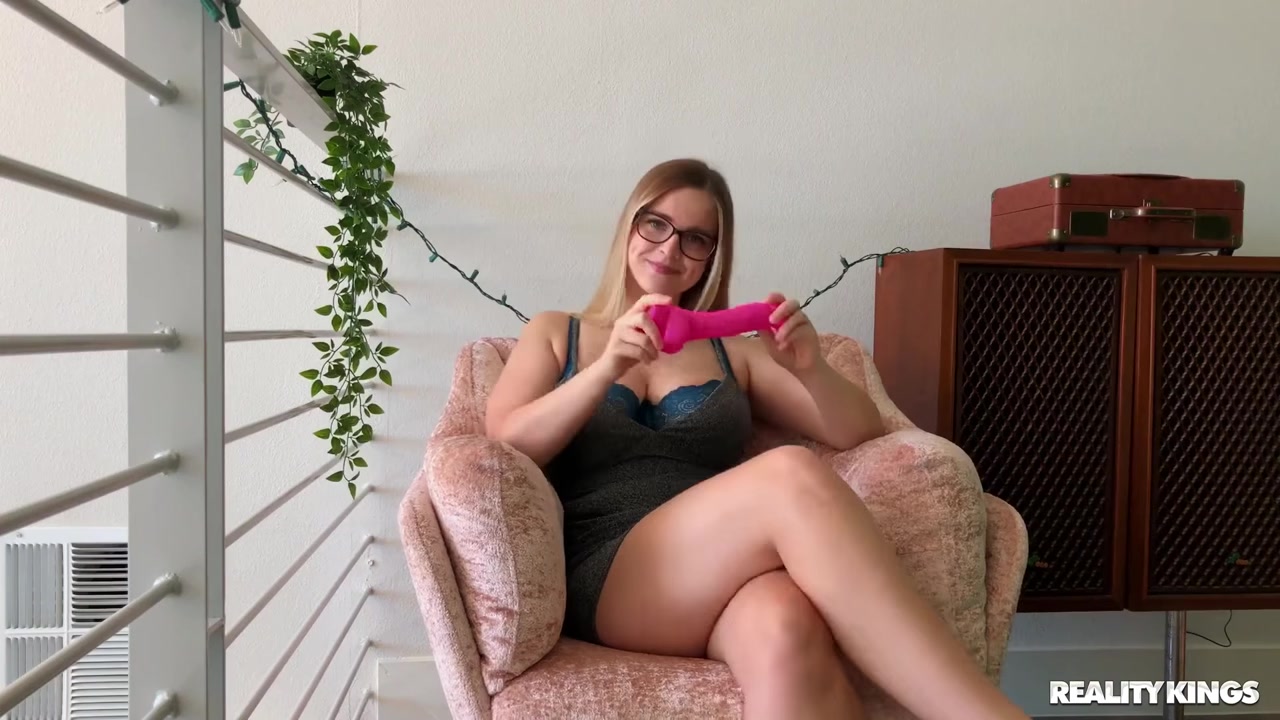 Chubby Blonde Codi Vore Dangles Her Tits While Riding A Toy