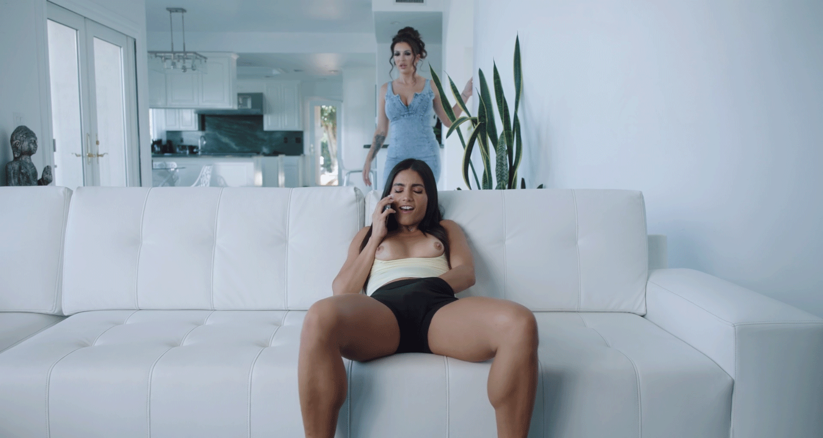 Helping my horny babysitter makes her pussy wet