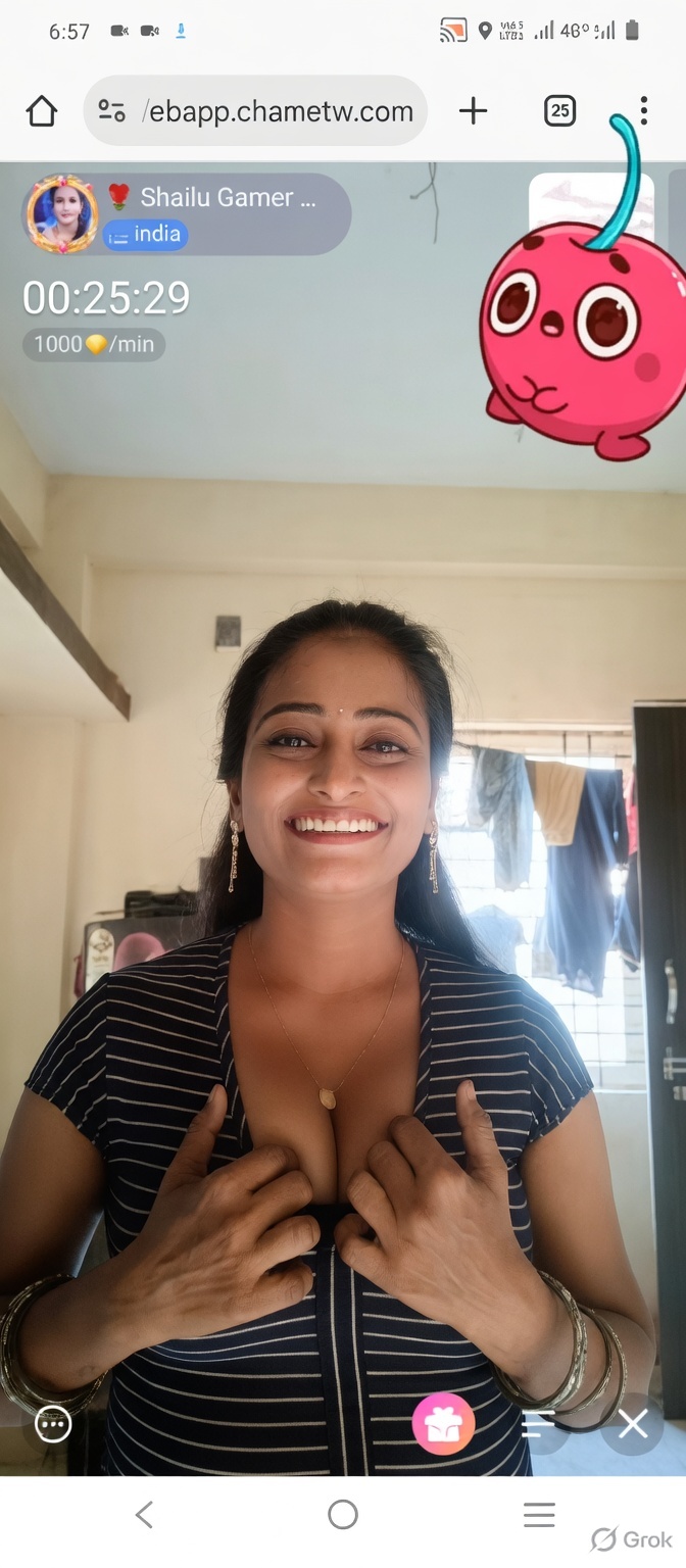 Shailu gamer chamet boobs show