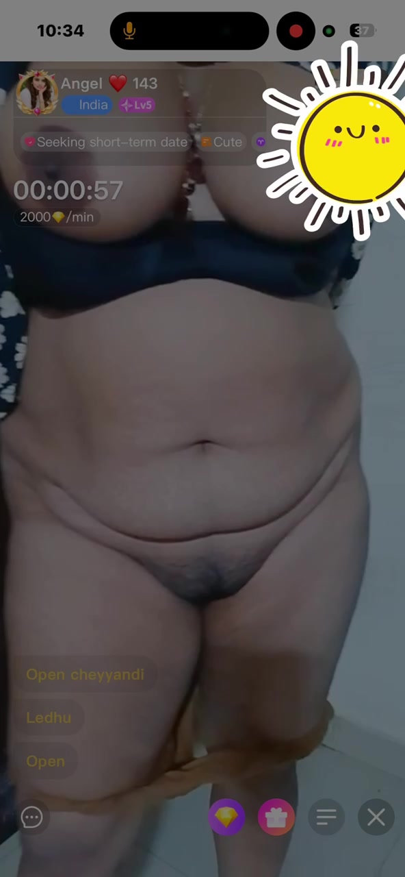 Telugu chamet chubby girl show