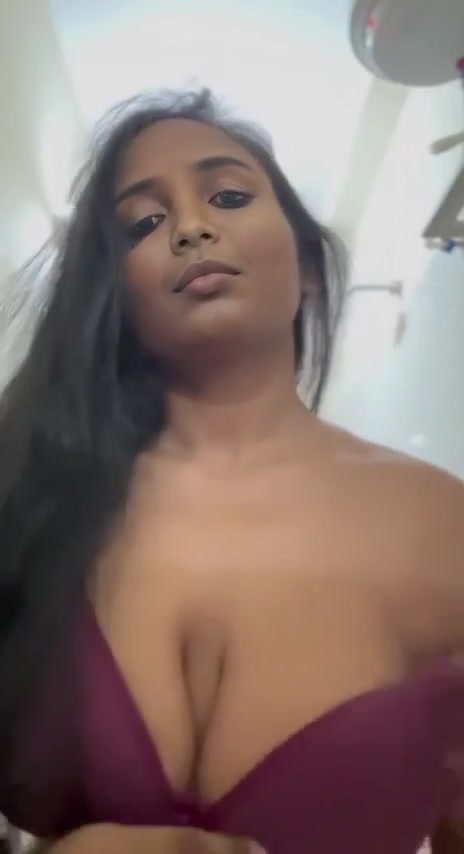 Gouthami Reddy Manthena removing sexy bra & showing huge milky boobs in bedroom
