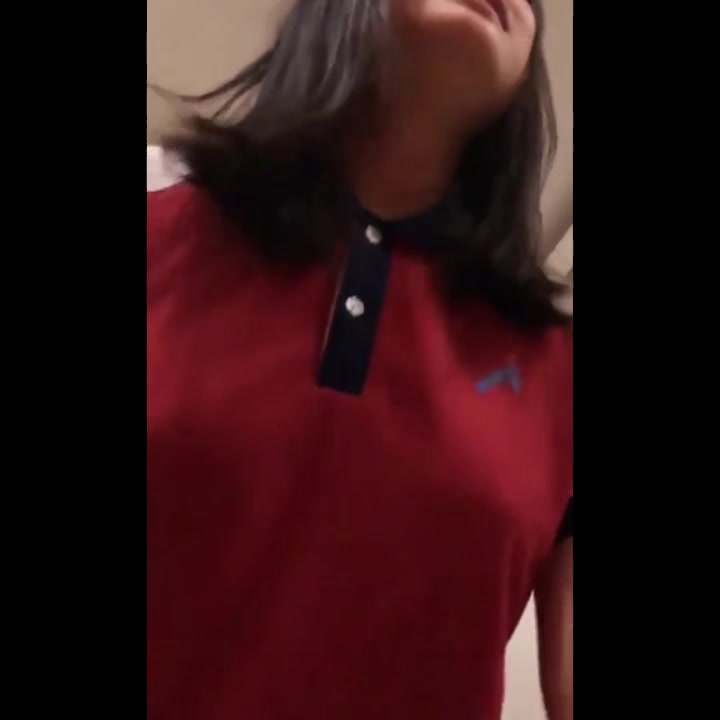 Amazing Vietnamese Cute Red T SHIRT Jump On Cock