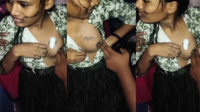 Chennai Mallu Teen School Girl Having Tattoo on Boobs