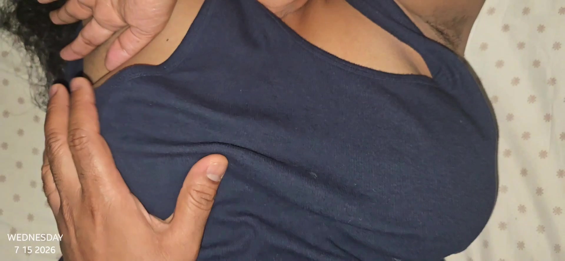 Tamil wife boobs press and masturbating