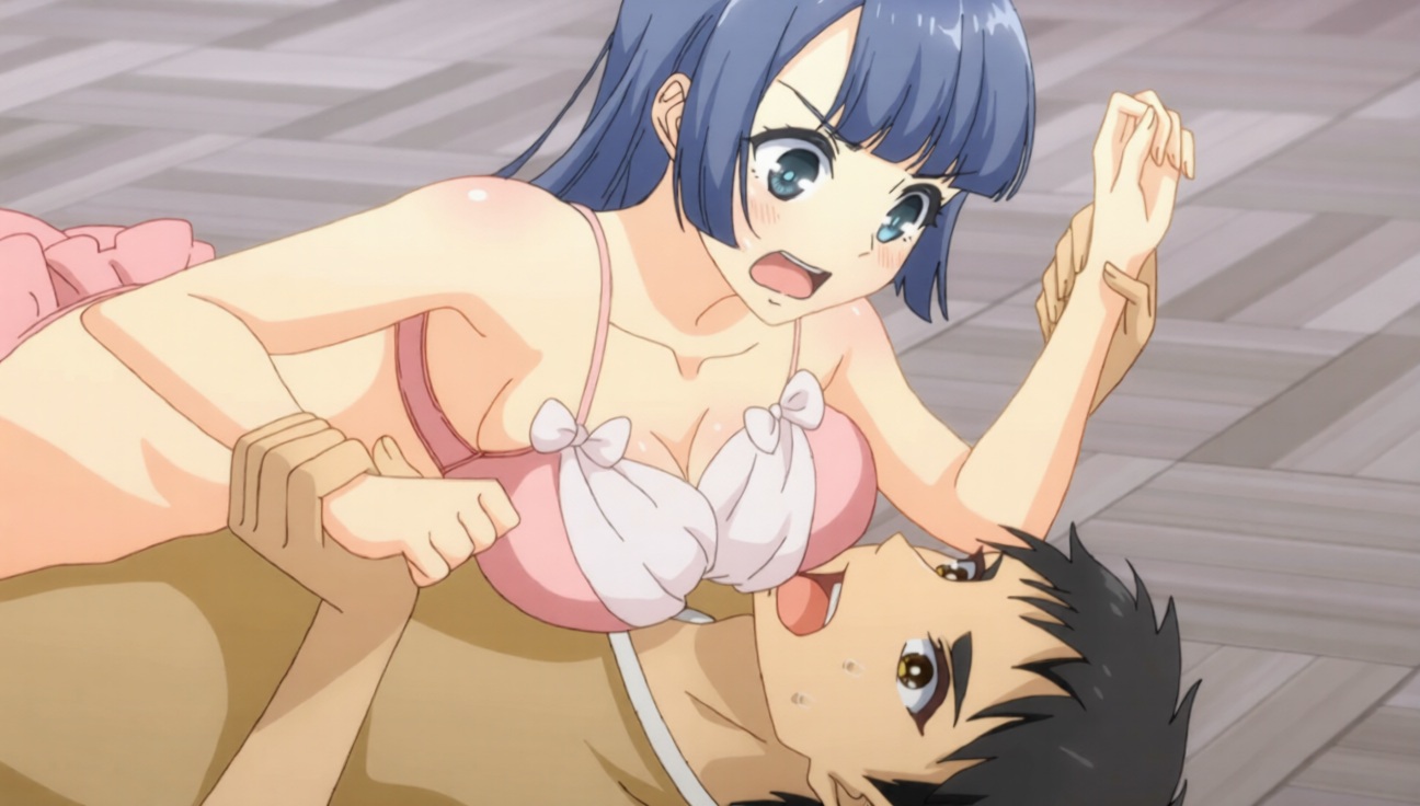 Buzzcut anime cutie reveals her secret and gets filled by rough cock deep inside
