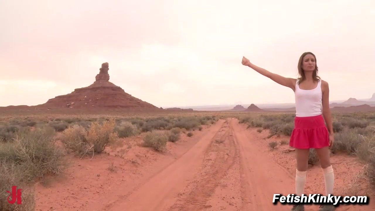 Amber Rayne Maestro Claire Adams Hogtied Hitchhiker Desert Bondage Clamps Cane Fuck