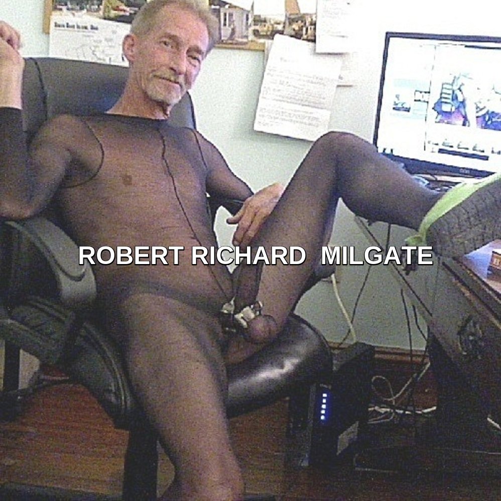 ROBERT RICHARD MILGATE - A FREAK IN A SHEER  BLACK BODYSTOCKING