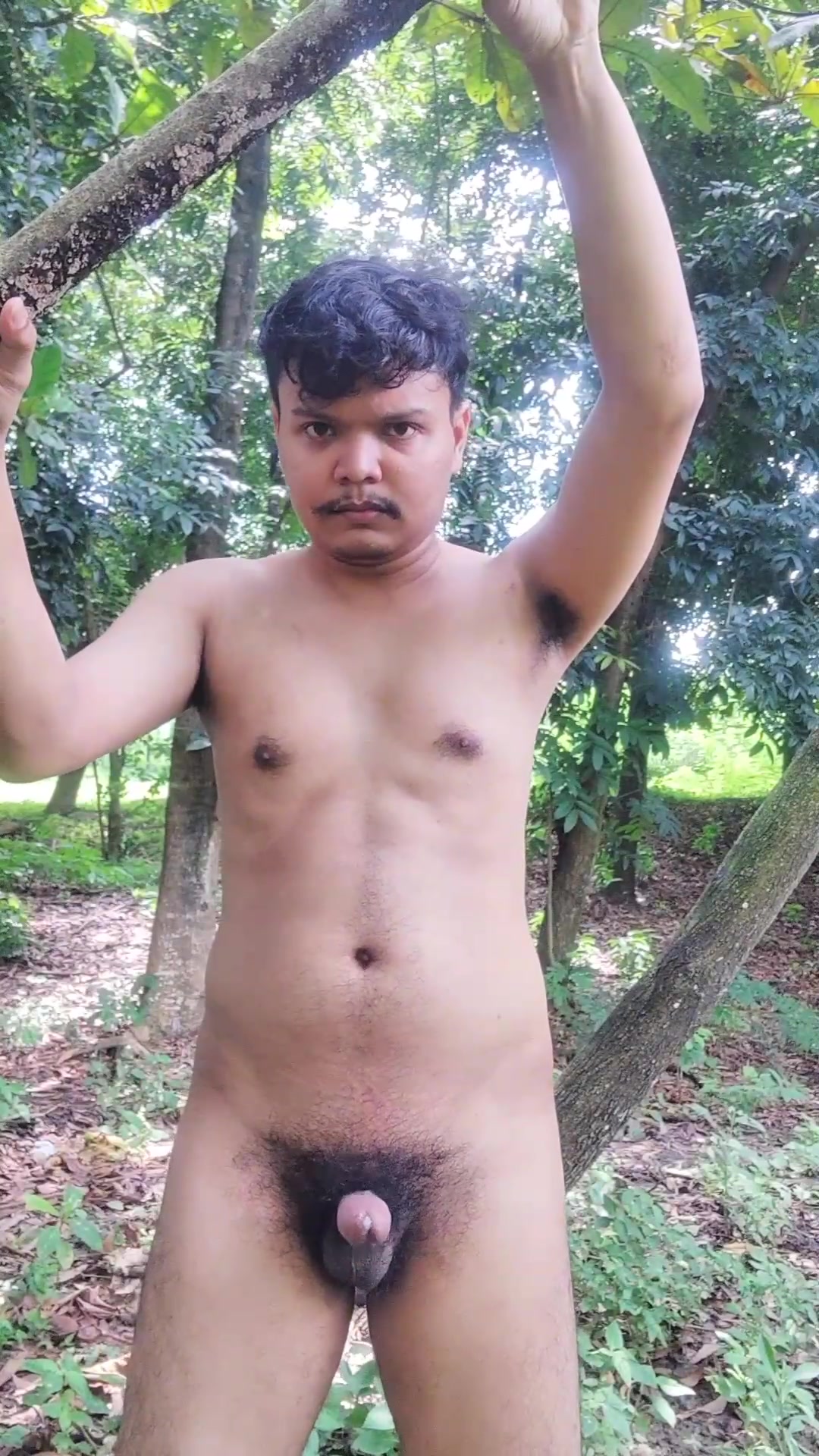 hairy boy horny masturbate outdoor