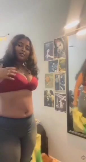 Gouthami reddy manthena removing yellow dress & Red bra showing nude milky boobs in bedroom video xxx viral ???