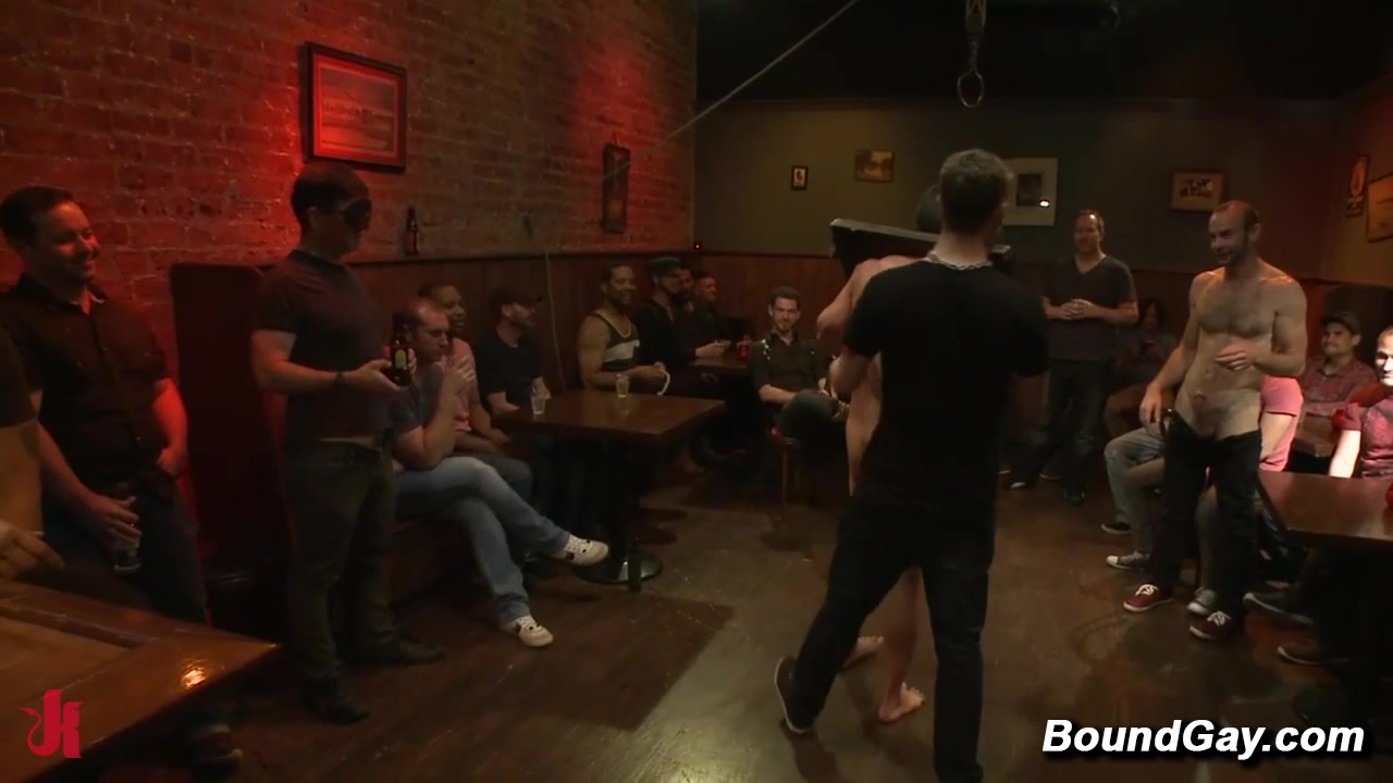Bar crowd fucks go go boy Isaac Hardy