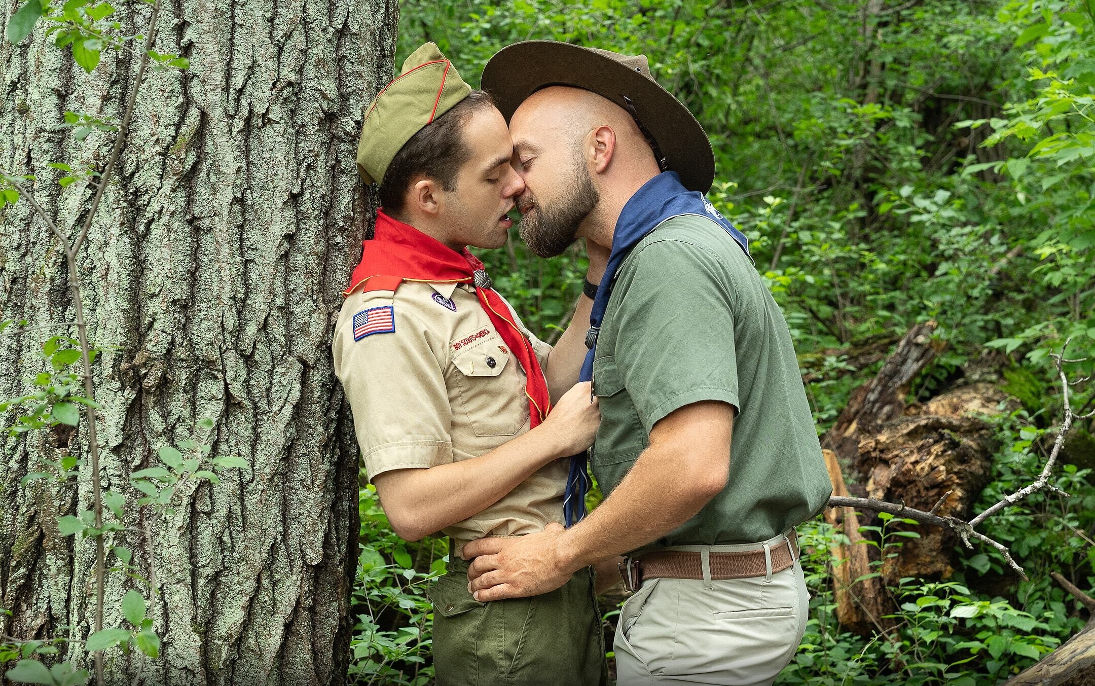 Twink scout having affair with his scout Master