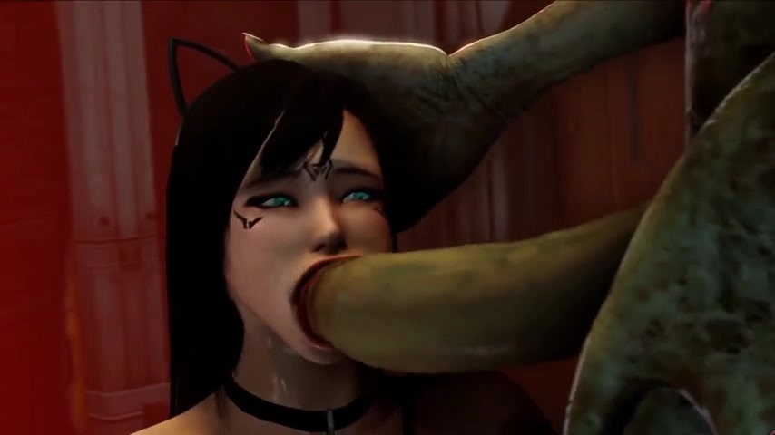 3d Hardcore Threesome Sex Where Two Goblins Fucks One Asian Girl In All Holles And Cum