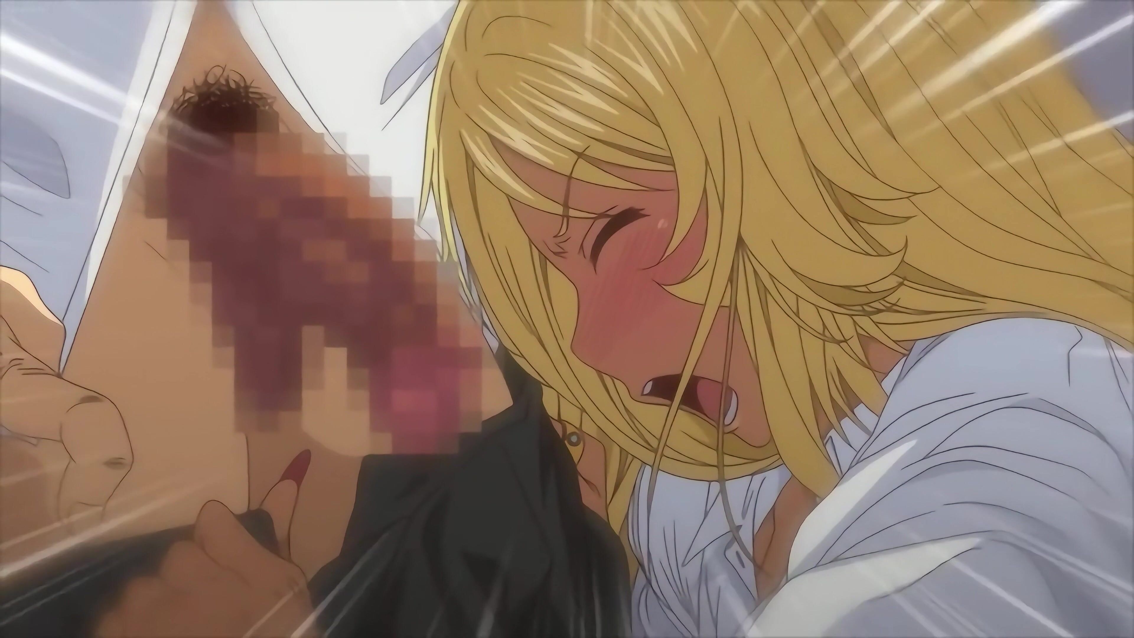 Blonde student sucking cock