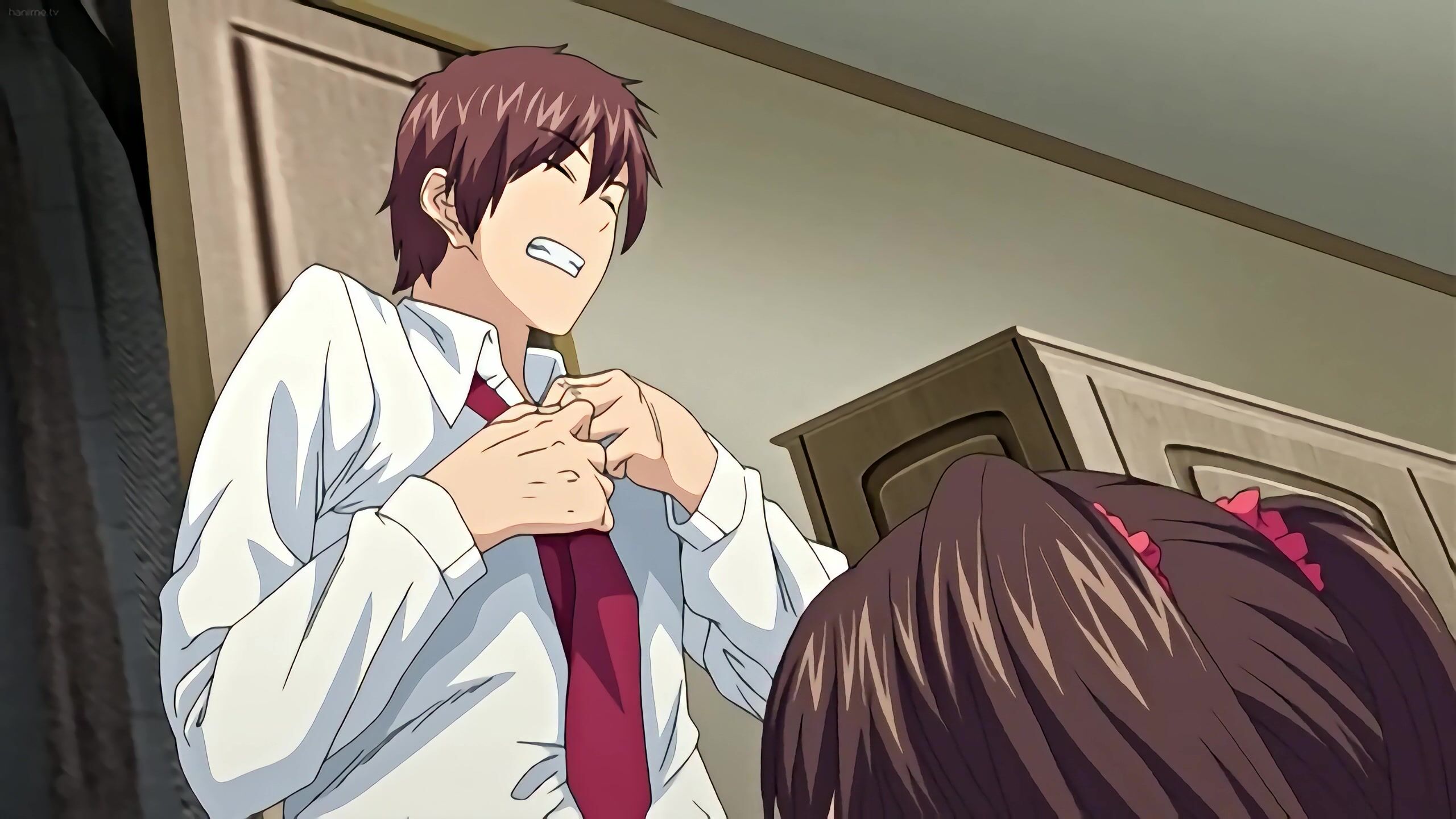 Shy busty college hentai anime sucking and fucking
