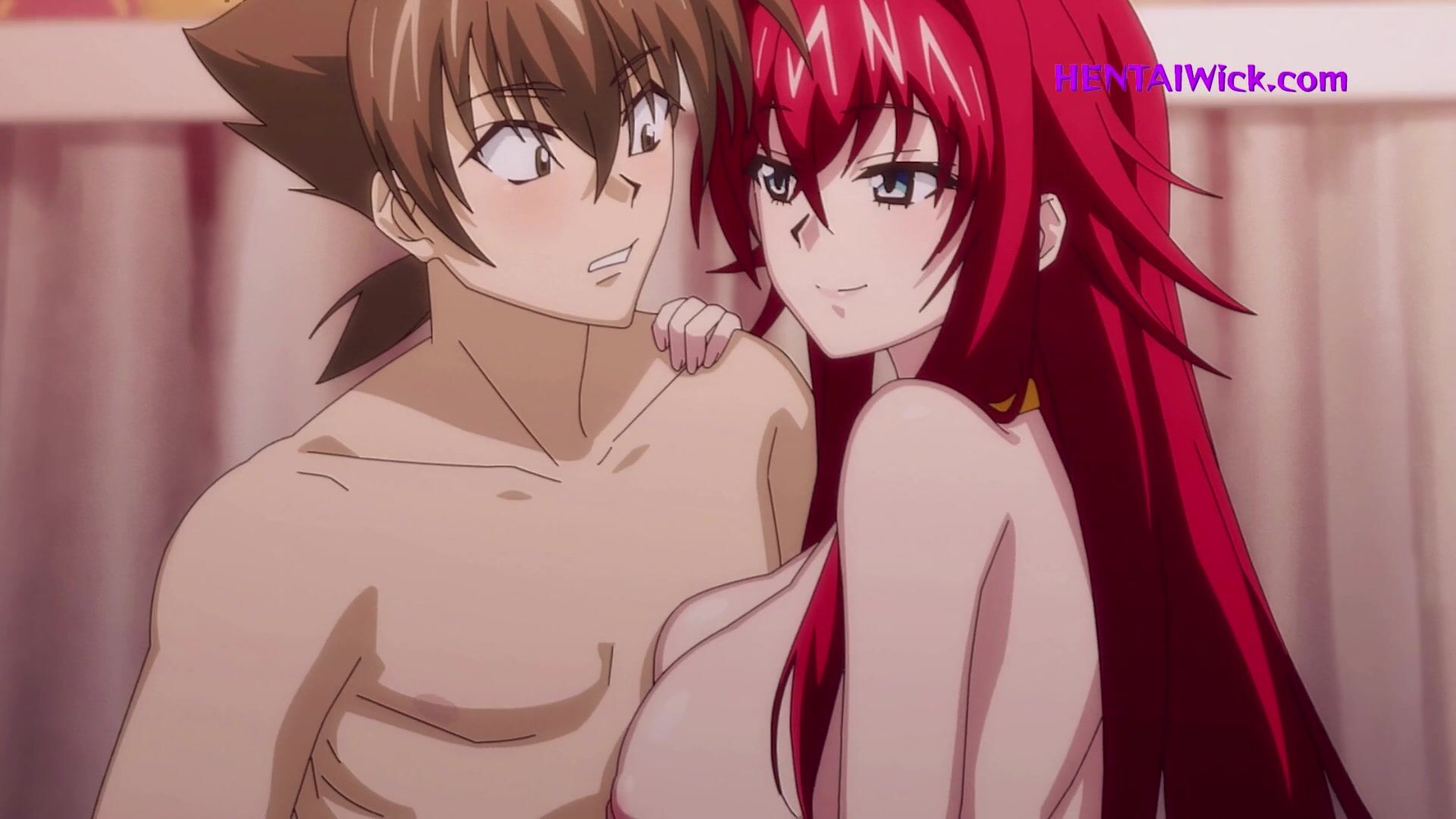 RIAS x ISSEI: Hot Striptease with Deepthroat and Cum Swallow - Hentai Anime