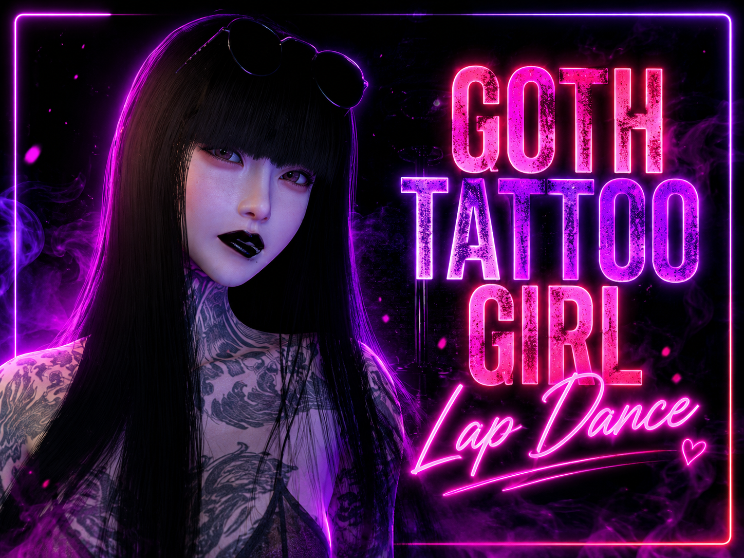 Goth Tattoo Girl Lap Dance POV