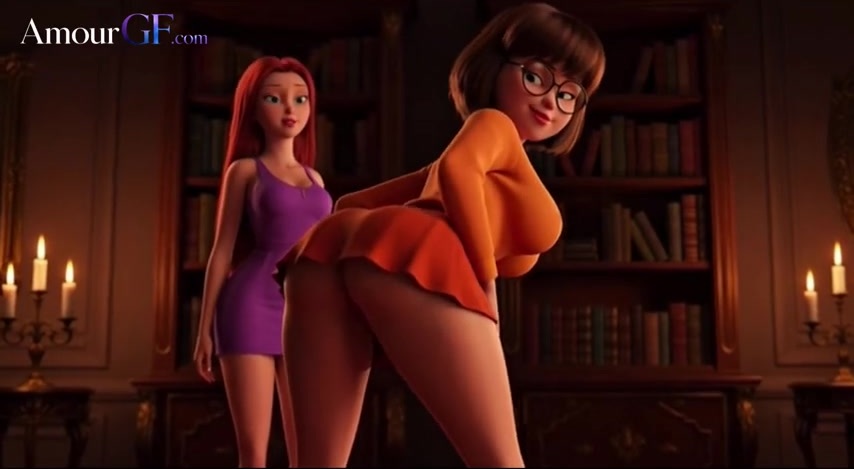 3D Animation Velma Eats Ass and Daphne Spreads in Steamy Bath