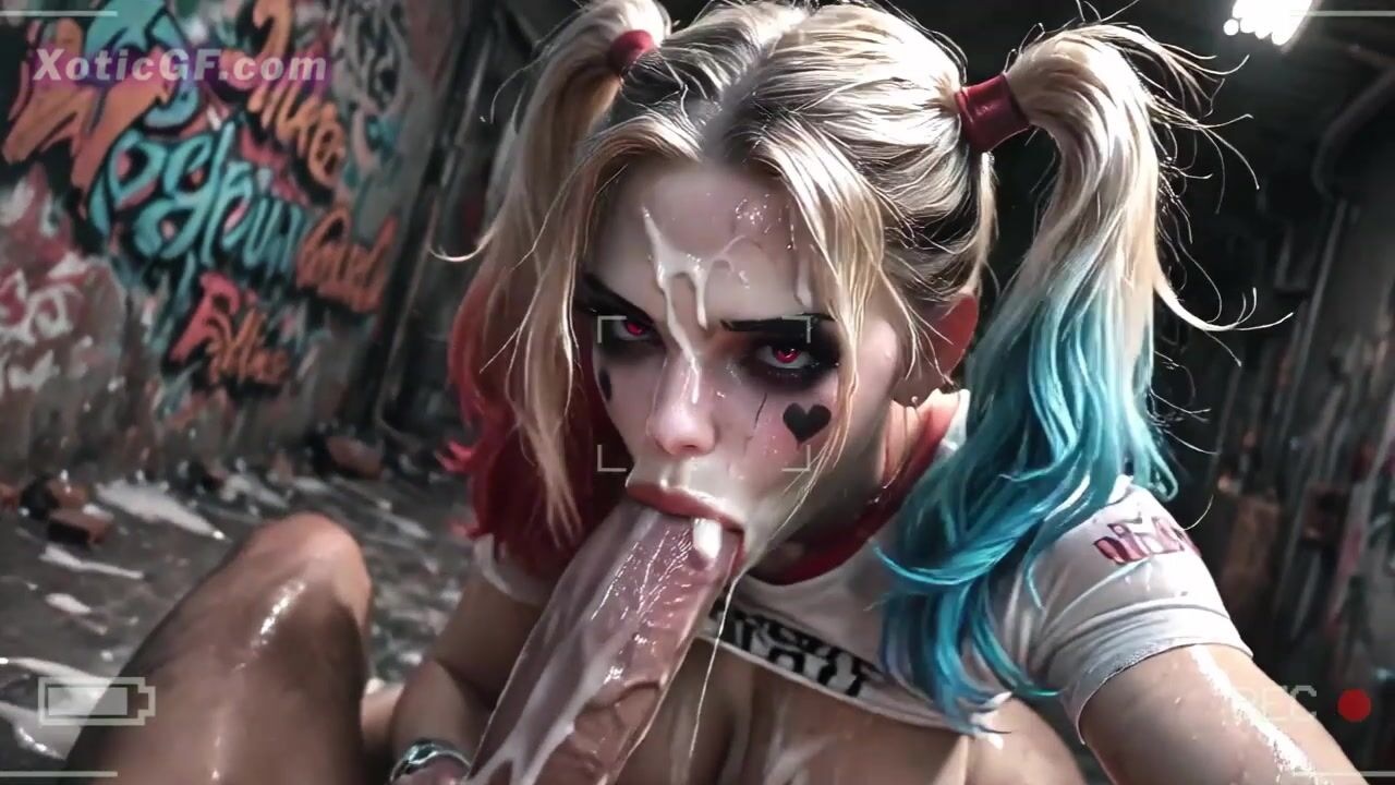 Harley Quinn Bathing in Sperm after Massive Creamy Loads (AI)