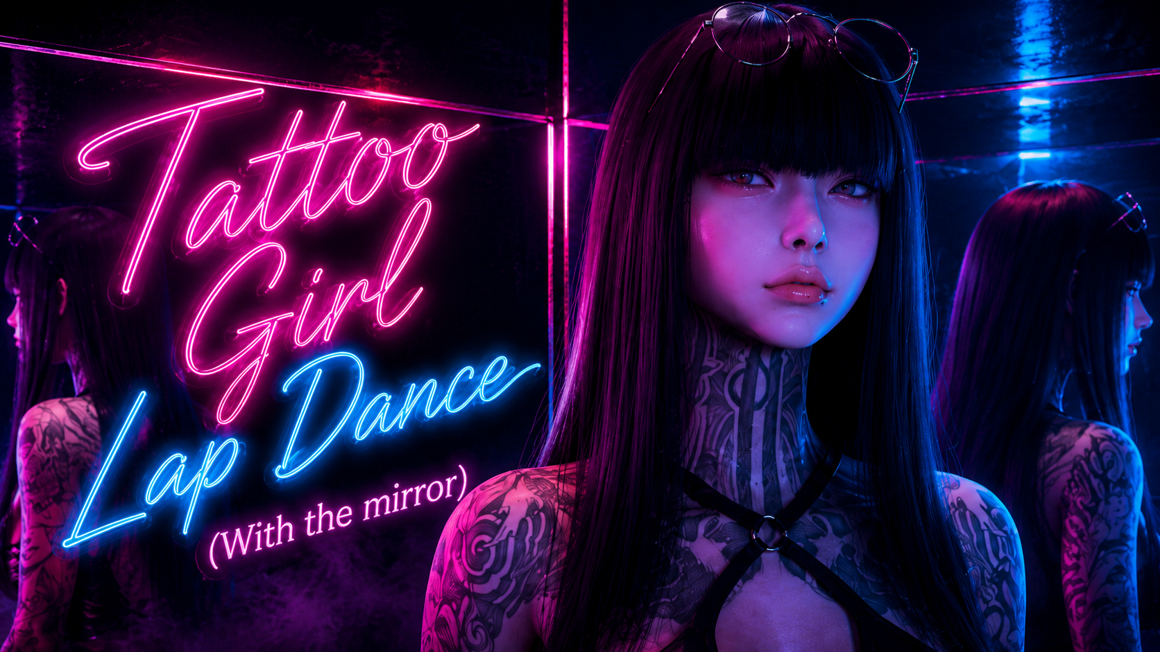Tattoo Girl Lap Dance (With the mirror)
